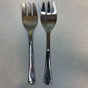 Vintage Sheffield Silver Plated 5" 3 Prong Baby Fork x2‎